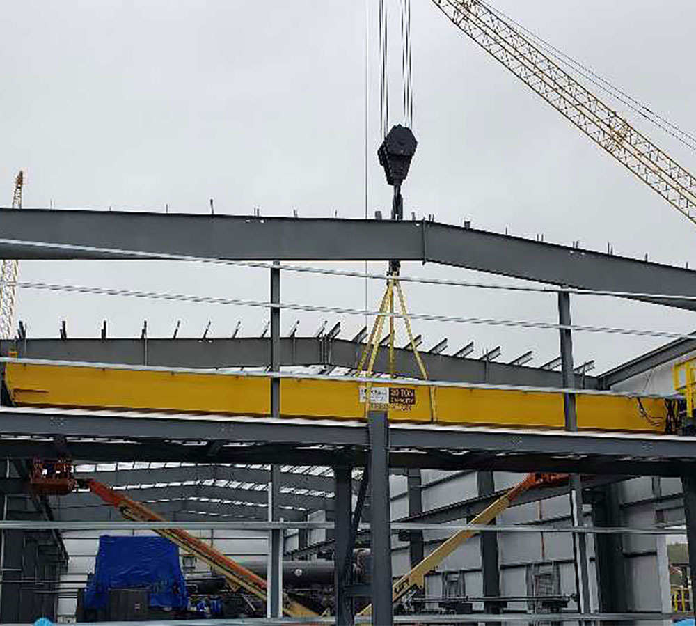 20 ton bridge crane for a gas processing plant