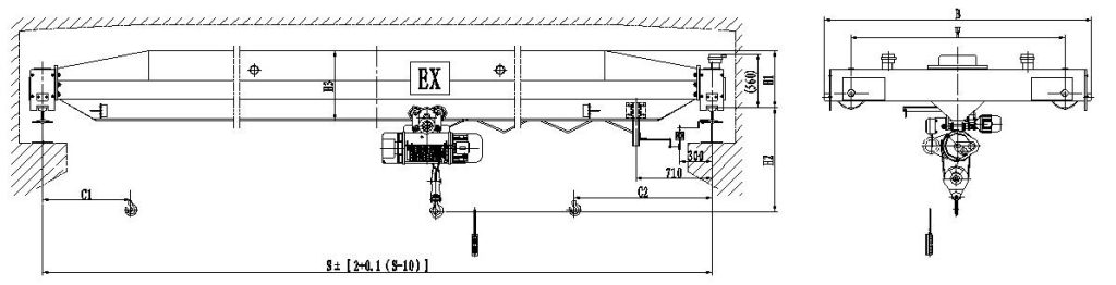 Explosion-proof Overhead Crane Drawing