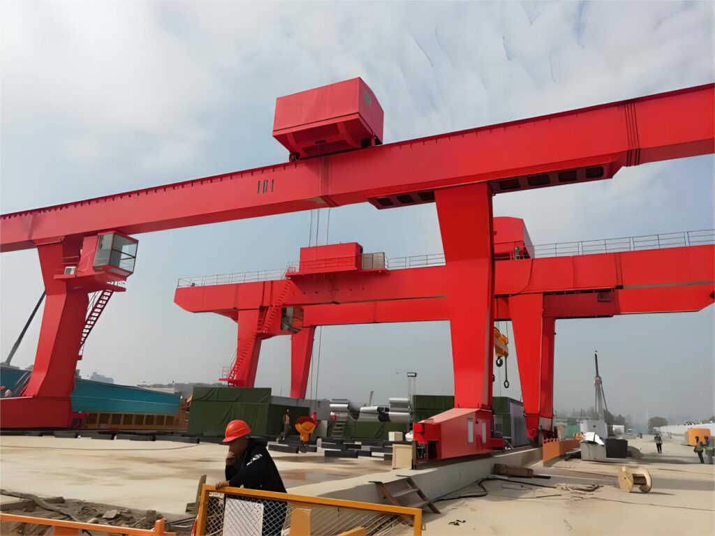 L-type 10t single main beam hook gantry crane