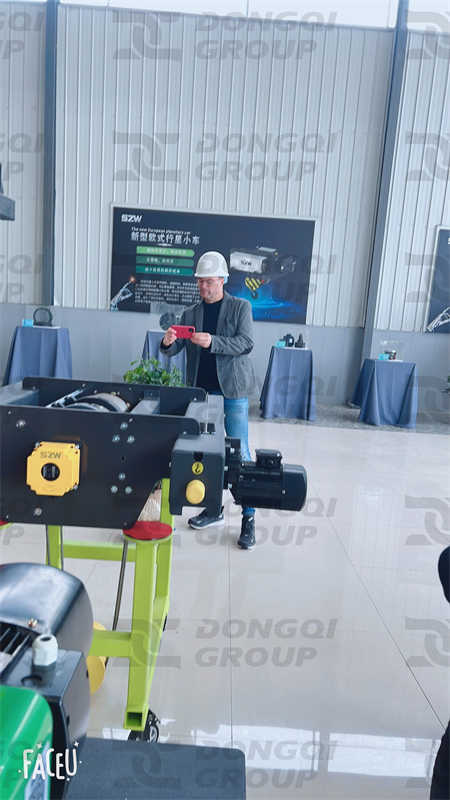 Spanish customer in Dongqi crane factory
