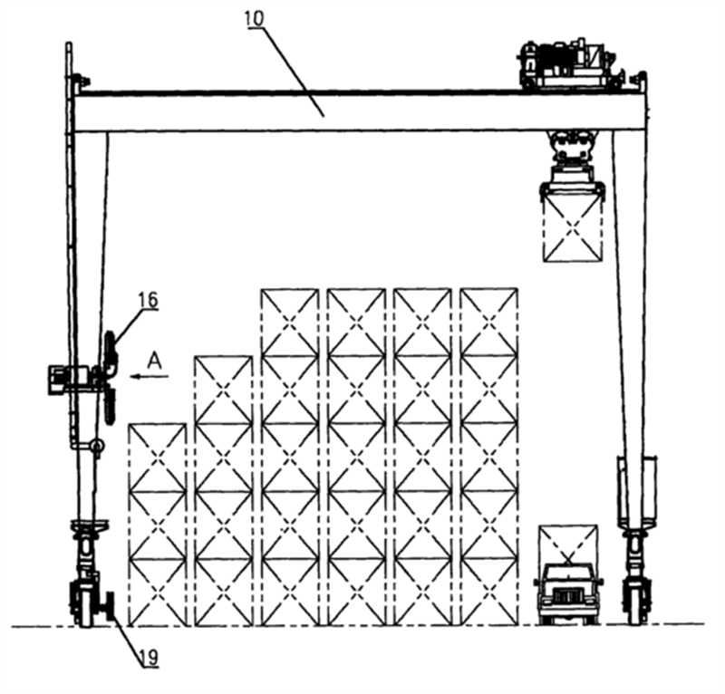 Structural diagram of rubber tire gantry crane