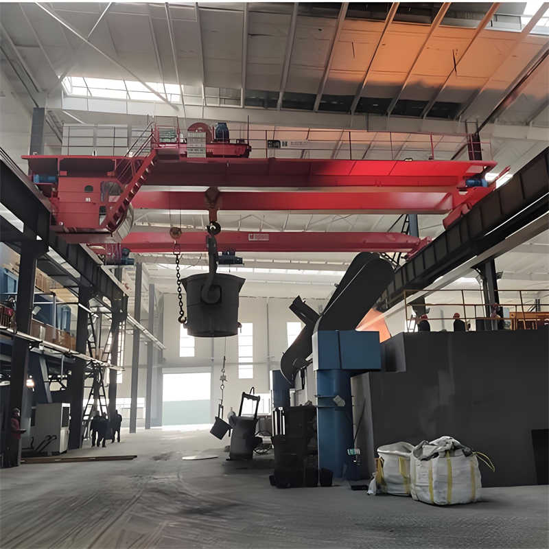 Double-Girder Bridge Cranes for Molten Metal Handling in Steel Mills