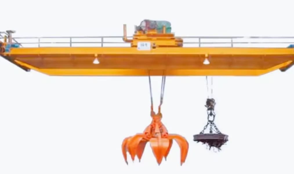10t CE Double Girder Grab and Electromagnetic Dual Purpose Overhead Crane for Plant