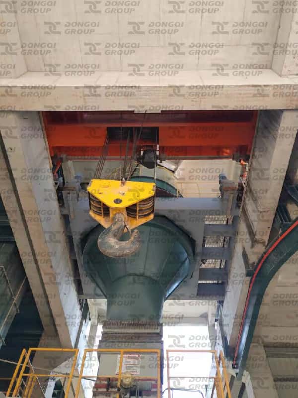 120-ton crane trolley installation