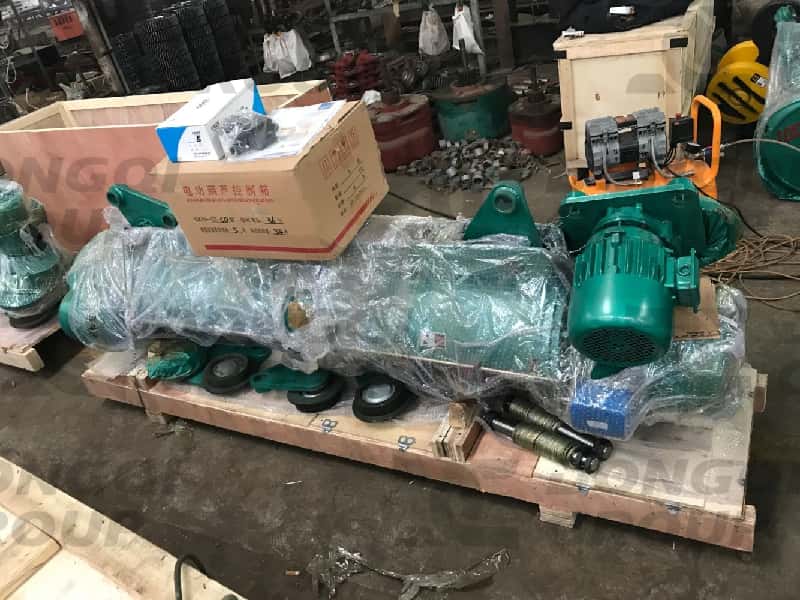 Dongqi Crane Supplied 5 CD Type Electric Hoists for China Construction Project in 2020