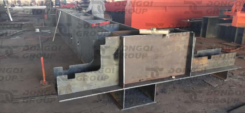 Production diagram of 120-ton crane trolley